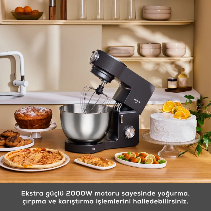 Karaca Multichef Ultra 2000W 7 Litre Stand Mikser Mutfak Şefi Anthracite (Kıyma Çekme/Sucuk-Sosis/İçli Köfte Aparatlı)