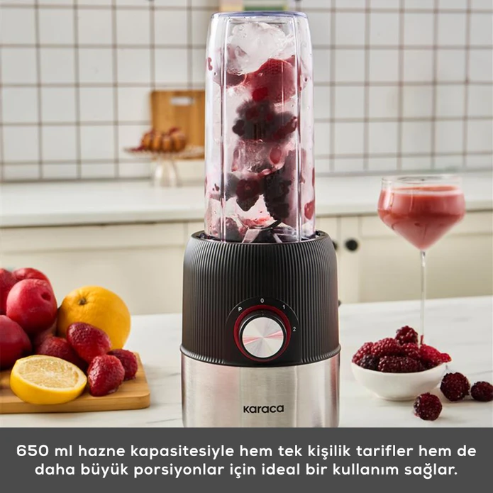 Karaca Blend ve Rush Inox Personal Kişisel Smoothie Blender Black