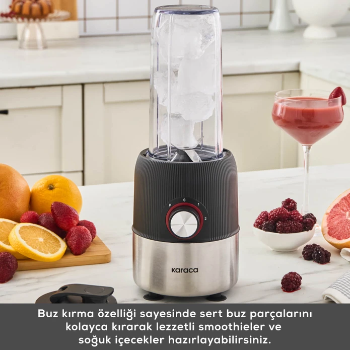 Karaca Blend ve Rush Inox Personal Kişisel Smoothie Blender Black