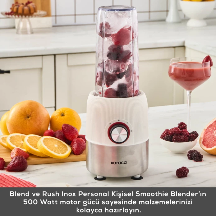 Karaca Blend ve Rush Inox Personal Kişisel Smoothie Blender White