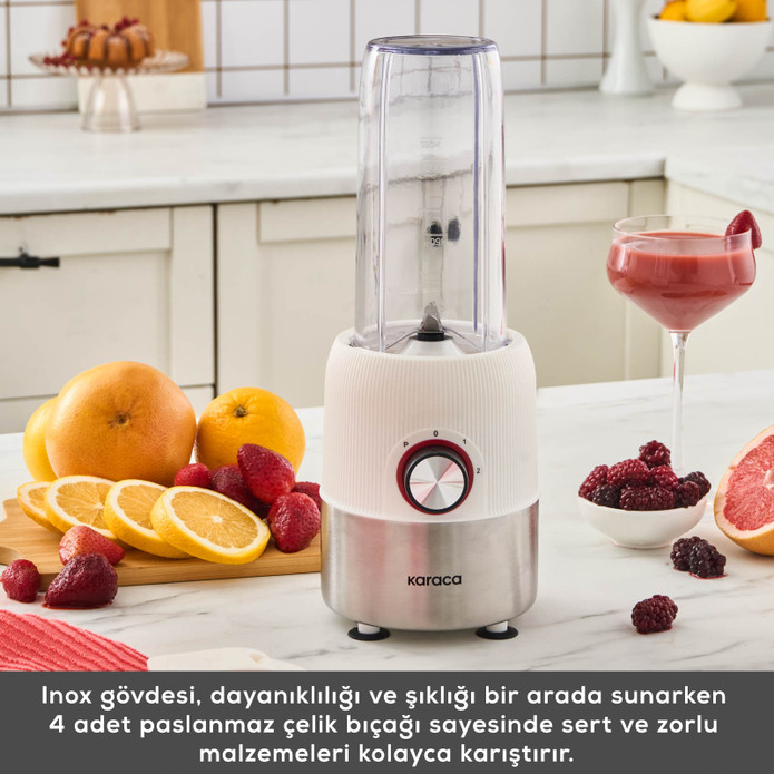 Karaca Blend ve Rush Inox Personal Kişisel Smoothie Blender White