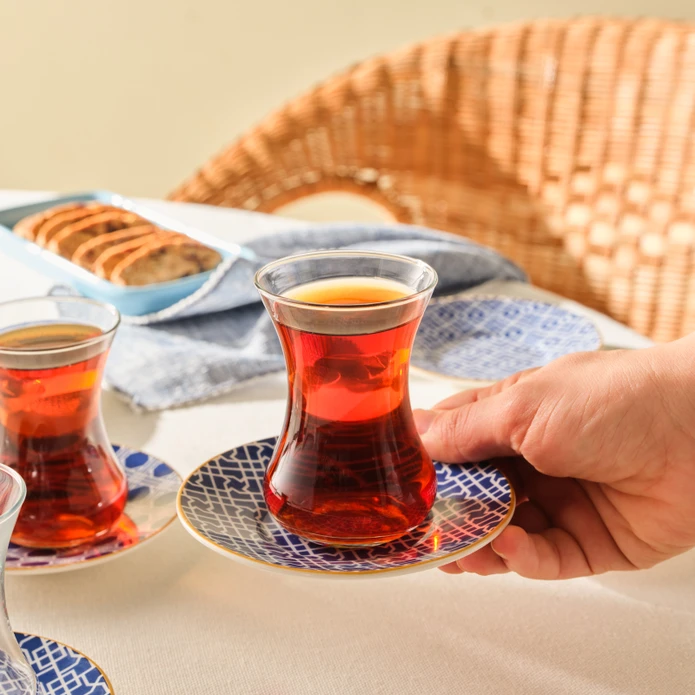 Karaca Doris 6 Kişilik Çay Seti 130 Ml
