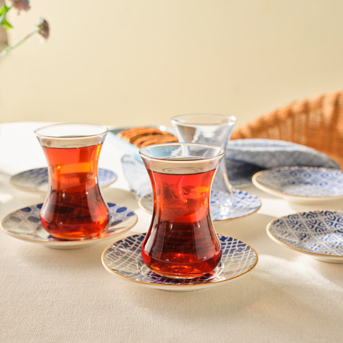 Karaca Doris 6 Kişilik Çay Seti 130 Ml