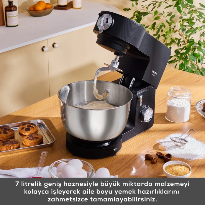 Karaca Multichef Ultra 2000W 7 Litre Stand Mikser Mutfak Şefi Black (Kıyma Çekme/Sucuk-Sosis/İçli Köfte Aparatlı)