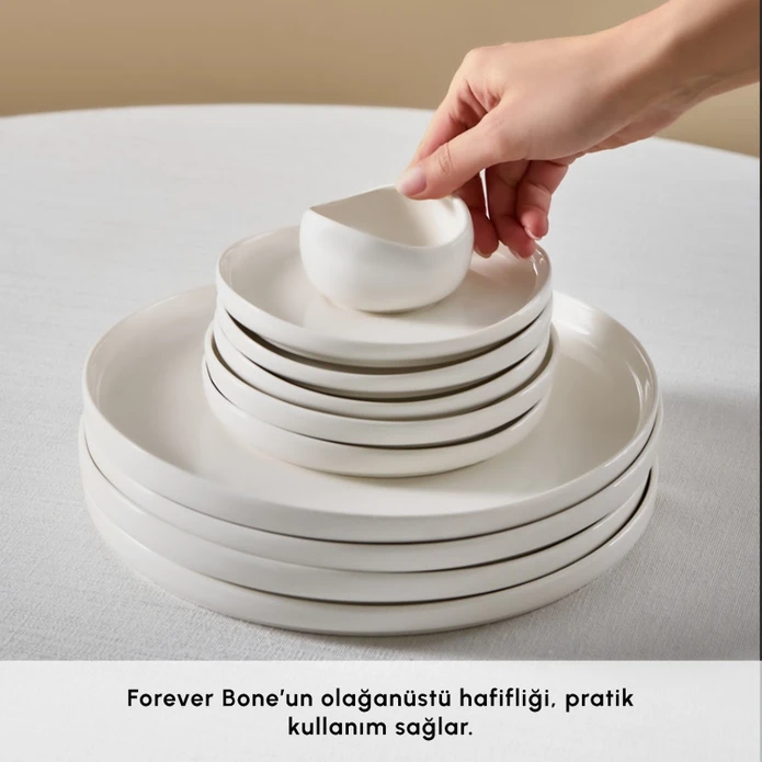 Karaca Forever Bone Olla 28 Parça 6 Kişilik Kahvaltı Takımı