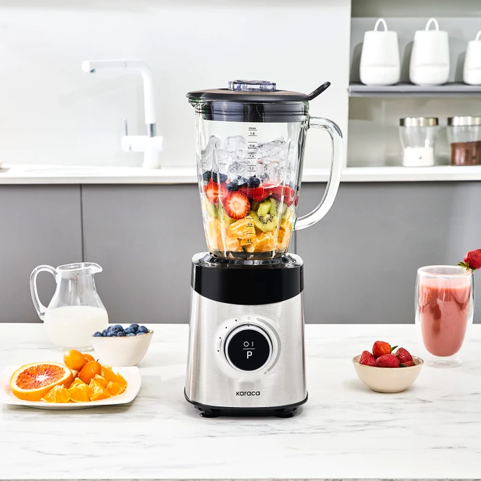 Karaca Dijital Ekran Inox Smoothie Blender Silver 1800W