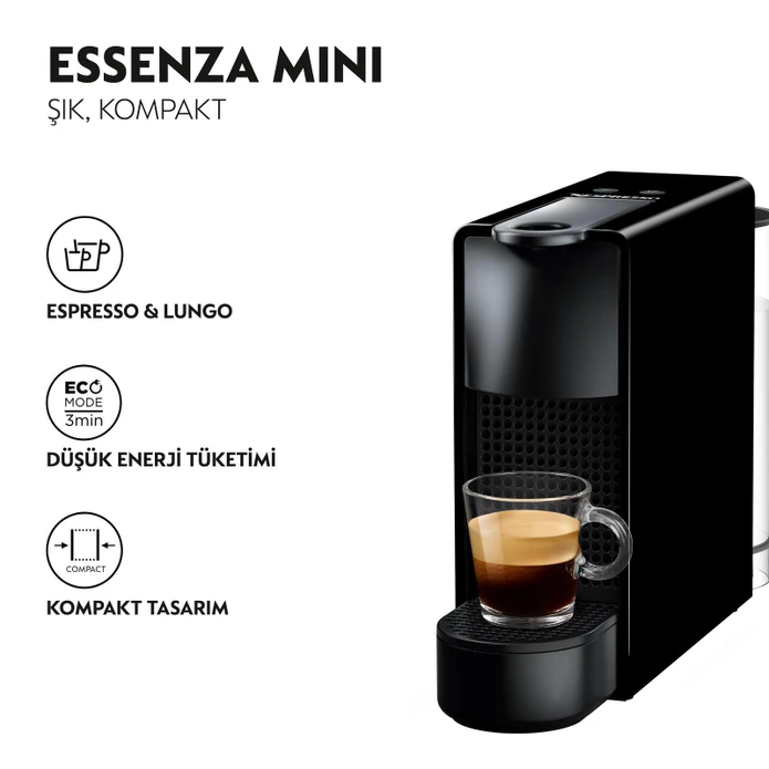 Nespresso C30 Essenza Mini Siyah Kahve Makinesi