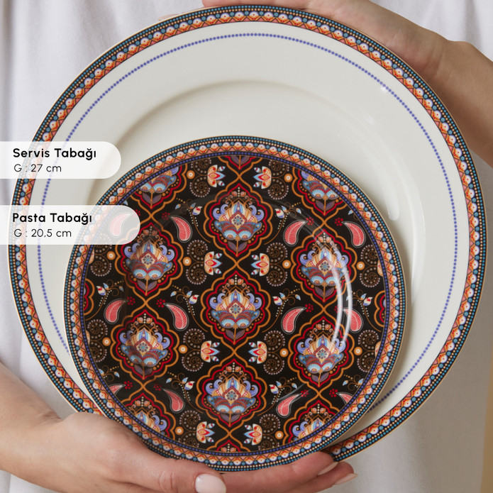 Karaca Forever Bone Agra 24 Parça 6 Kişilik Yemek Takımı