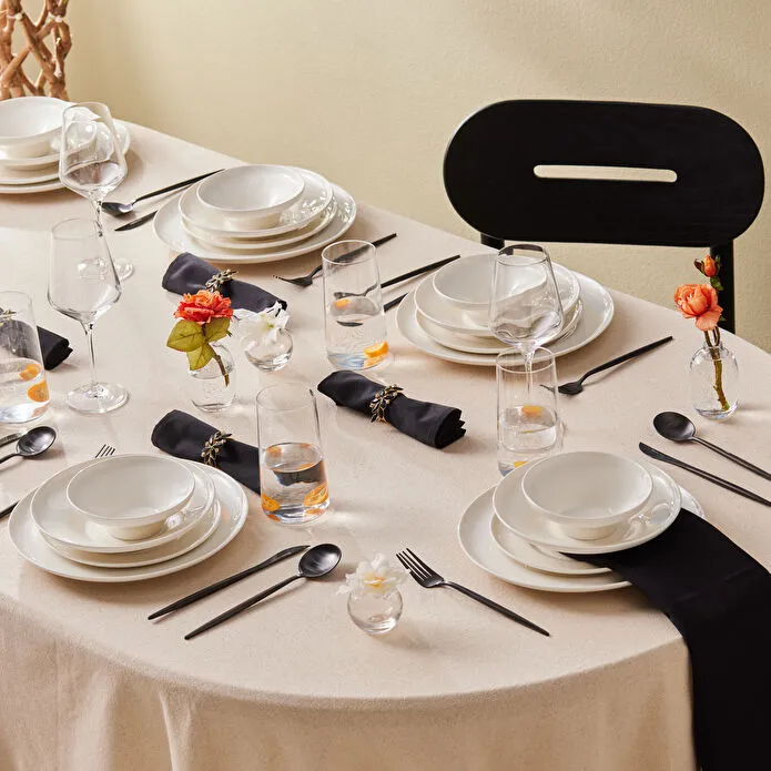 Karaca Stream Bone Selene 24 Parça 6 Kişilik Yemek Takımı