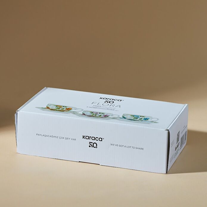 Karaca Flora 6 Kişilik Kahve Fincan Takımı 90 ml