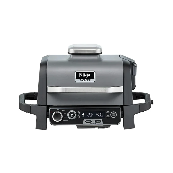 Ninja Woodfire Elektrikli Barbekü Grill ve Smoker Gri Siyah