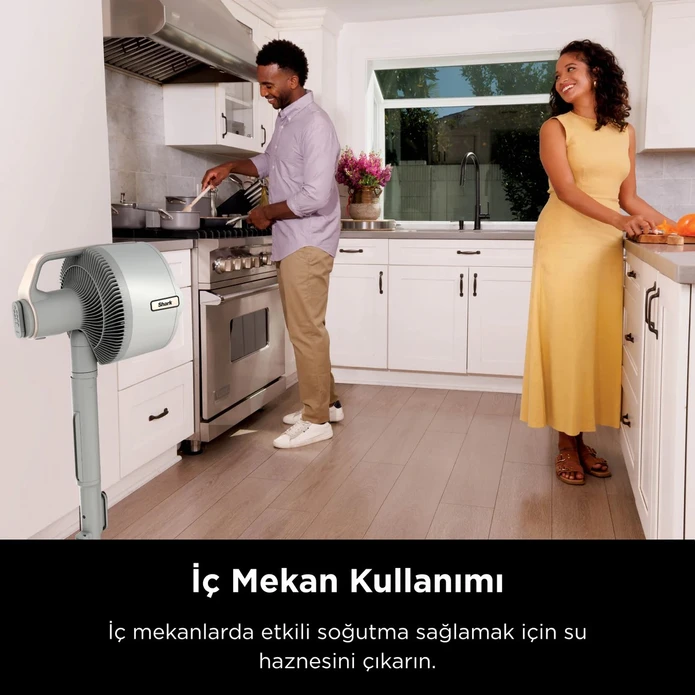 Shark FlexBreeze ProMist Taşınabilir Buharlı Fan İç ve Dış Mekan Uyumlu, Beyaz
