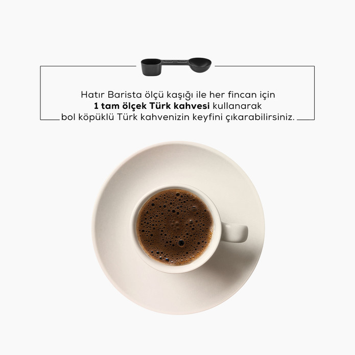 Karaca Hatır Barista Latte Cappuccino, Közde Türk Kahvesi, Sütlü Türk Kahvesi, Sütlü İçecek Hazırlama Makinesi Krem 5 Fincan Kapasiteli Bol Köpüklü