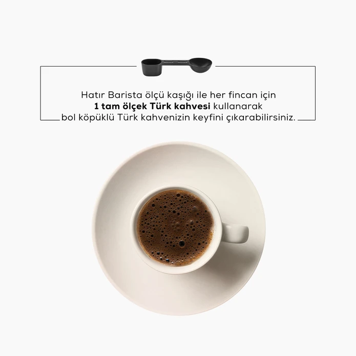 Karaca Hatır Barista Latte Cappuccino, Közde Türk Kahvesi, Sütlü Türk Kahvesi, Sütlü İçecek Hazırlama Makinesi Antrasit 5 Fincan Kapasiteli Bol Köpüklü