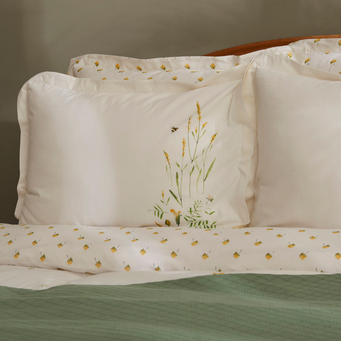 Karaca Home Herbal %100 Pamuk Çift Kişilik Nevresim Pike Set Beyaz