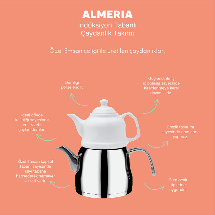 Emsan Almeria Midi Çaydanlık Takımı