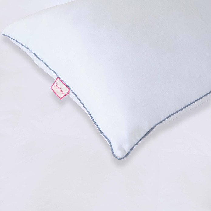 Sarah Anderson Comfy Mavi Biyeli Yıkanabilir Yastık Kılıflı Elyaf Yastık 50x70cm