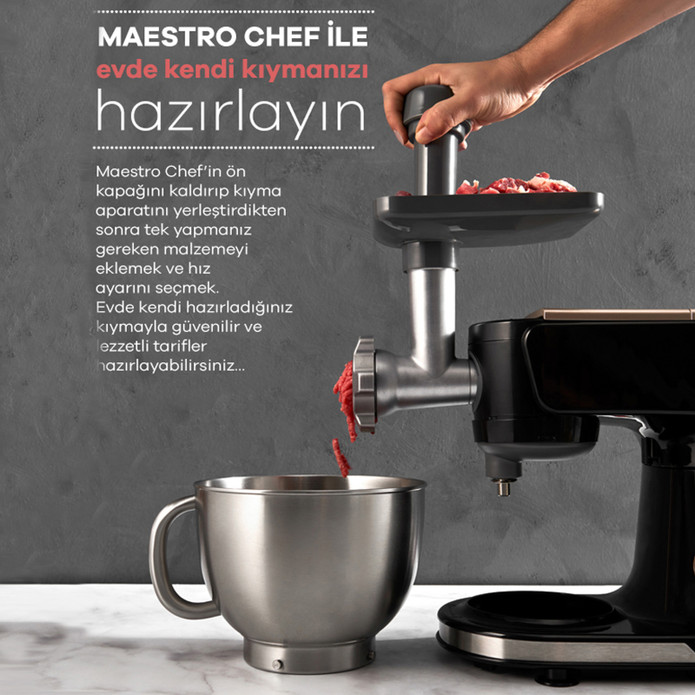 Karaca Maestro Chef 1000 W Mutfağınızdaki Profesyonel 4 Lt 7 in 1 Beyaz