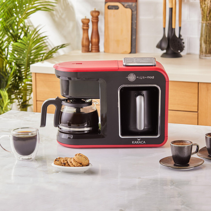 Karaca Hatır Plus Mod 5 in 1 Konuşan Kahve Ve Çay Makinesi Kırmızı