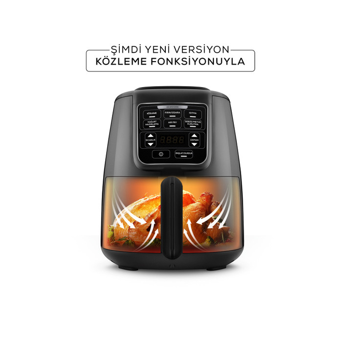 Karaca Air Pro Cook Köz XL Airfryer Black Shine