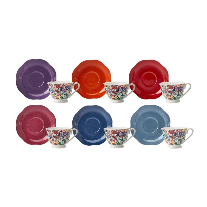 Karaca Nergis 6 Kişilik Kahve Fincan Takımı 80 ml