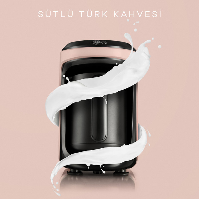 Karaca Hatır Hüps Sütlü Türk Kahve Makinesi Pearly Pink