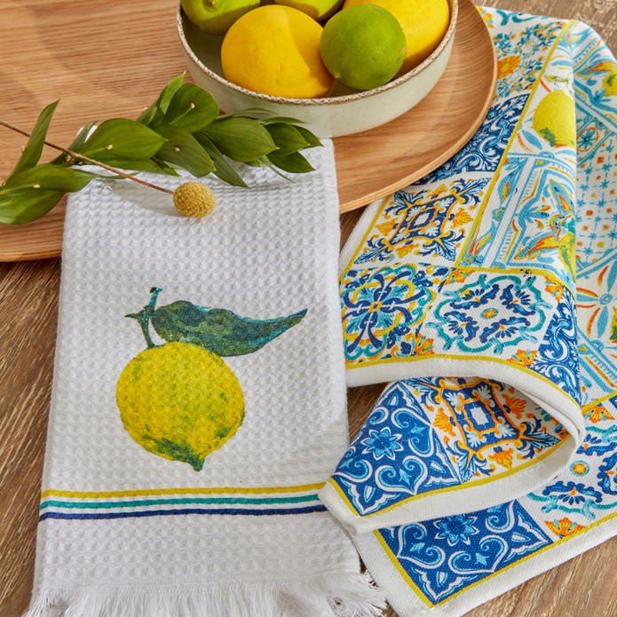 Karaca Home Lemon %100 Pamuk 2 Parça Kitchen Towels Sarı 40x60 cm 