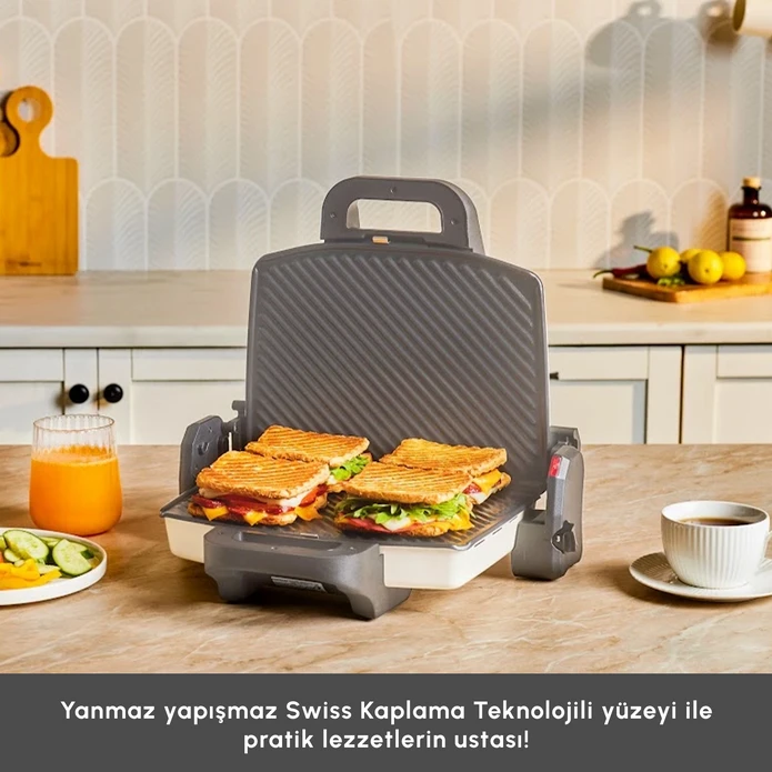 Karaca Swiss 4 Dilim Kapasiteli Izgara ve Tost Makinesi 1800W