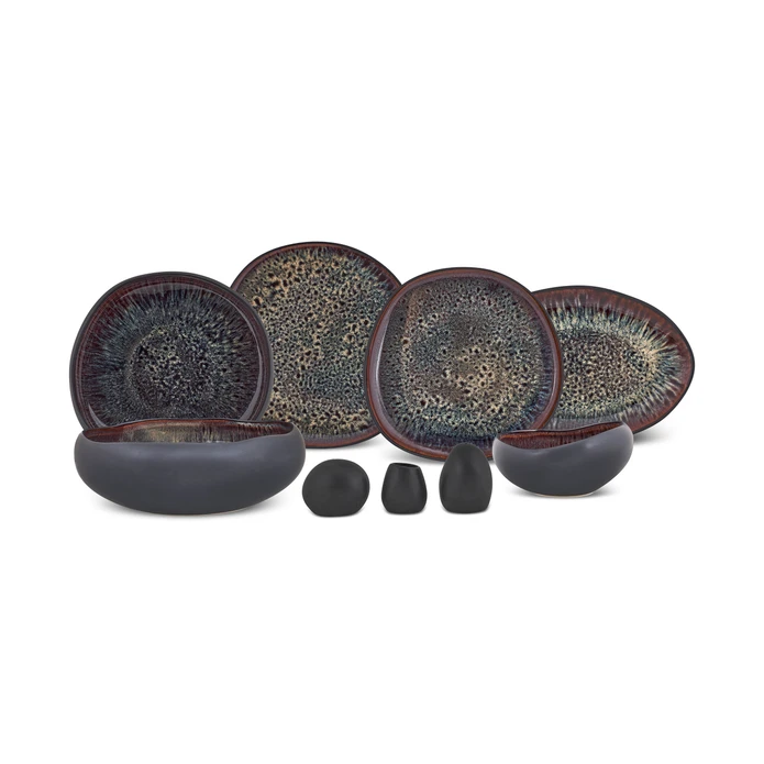 Karaca Earth Collection Galactic 55 Parça 12 Kişilik Yemek Takımı Siyah