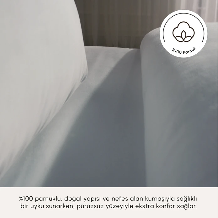 Karaca Home White Collection Ina 80 Tel %100 Pamuk Percale Çift Kişilik Nevresim Takımı Beyaz