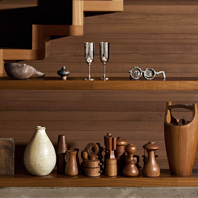 Robbe&Berking Martele Gümüş Kaplama Flüt Kadeh