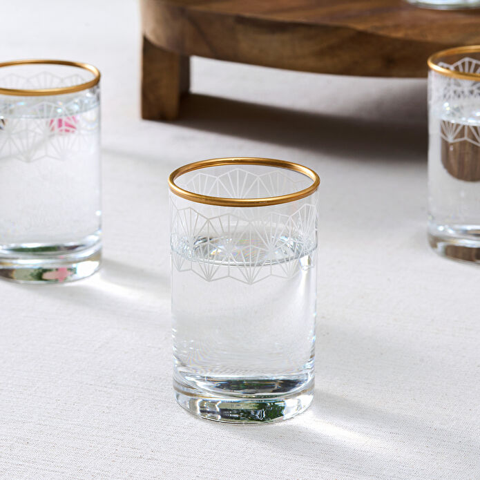 Karaca Derin 6'lı Kahve Yanı Bardağı 125 Ml Gold