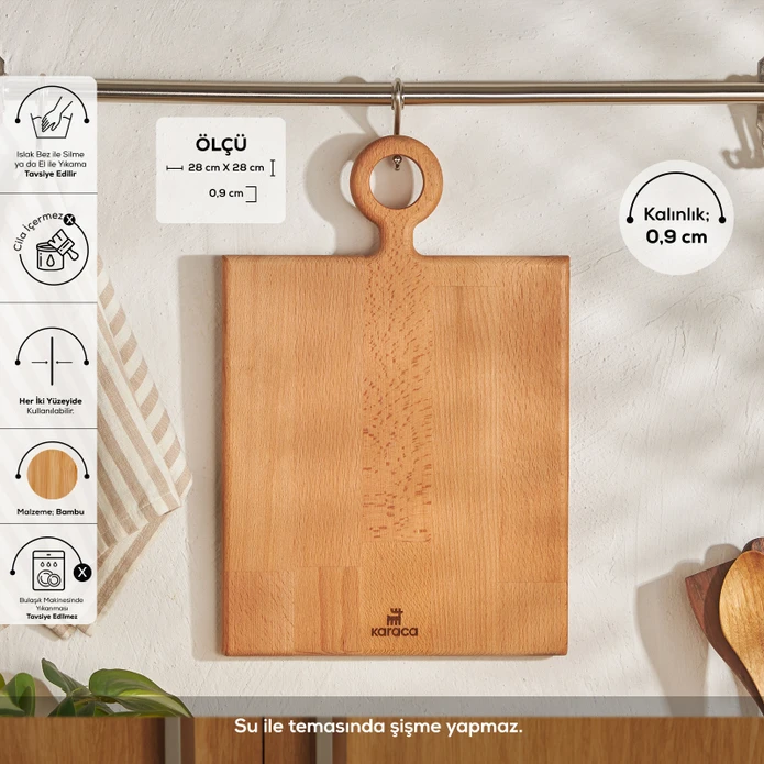 Karaca Urbanwood Kare Kesme Tahtası-L 