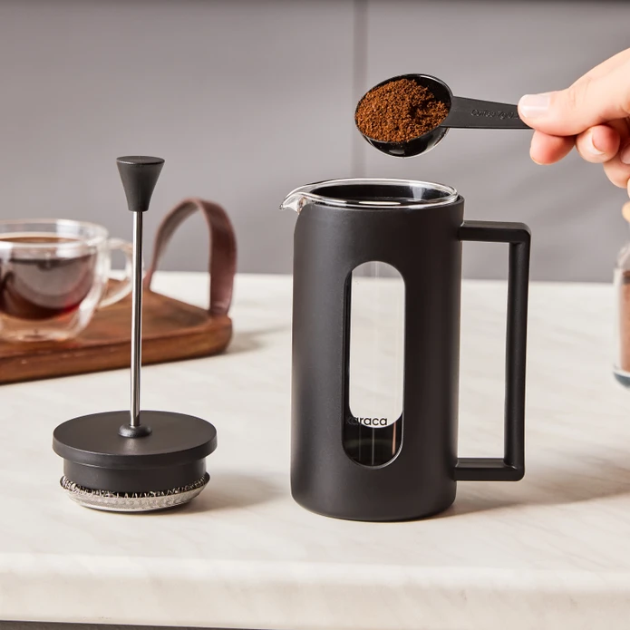 Karaca Leya Kaşık Hediyeli Borosilikat Cam French Press 350 ml