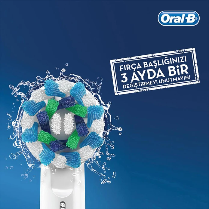 Oral B Pro Cross Action 9'lu Diş Fırçası Yedek Başlığı EB50 Beyaz