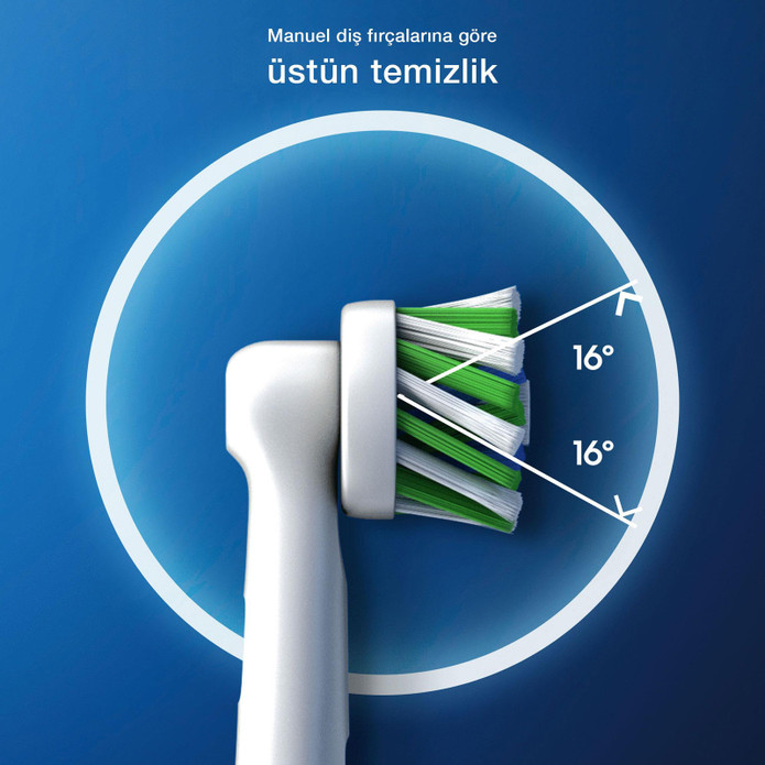 Oral B Pro Cross Action 8'li Diş Fırçası Yedek Başlığı EB50 Beyaz