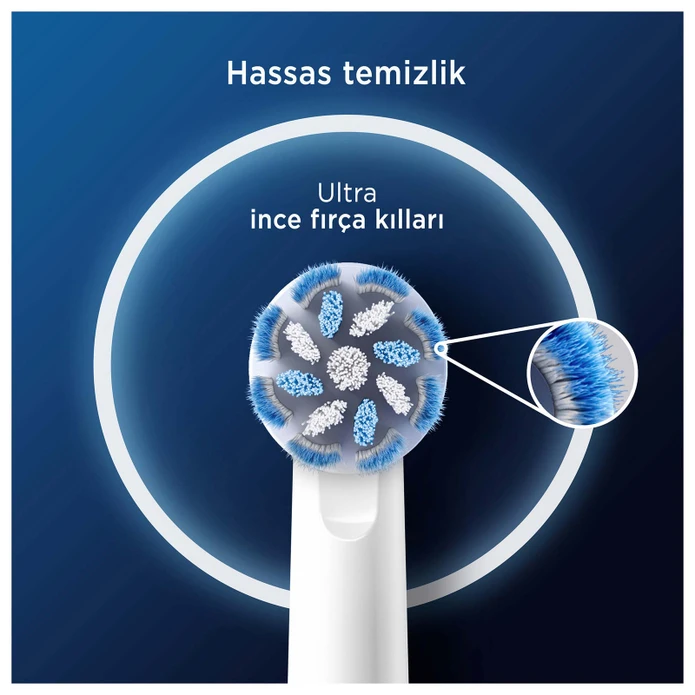 Oral B Sensitive Clean 4'lü Diş Fırçası Yedek Başlığı EB60 Beyaz