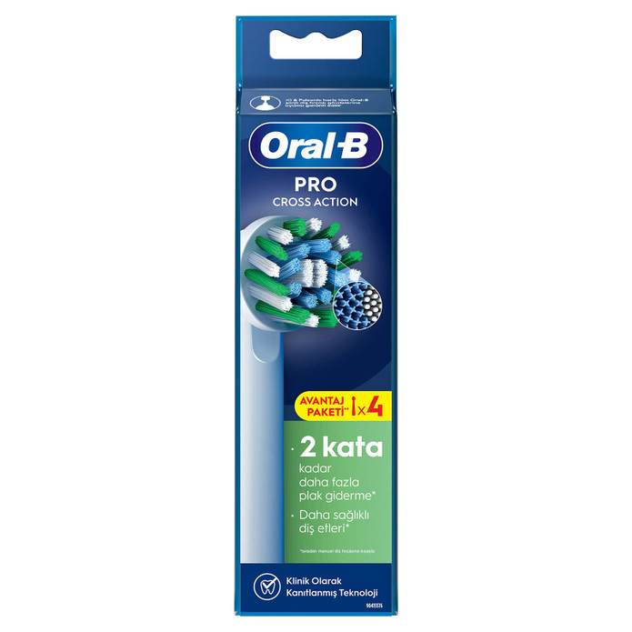 Oral B Pro Cross Action 4'lü Diş Fırçası Yedek Başlığı EB50 Beyaz