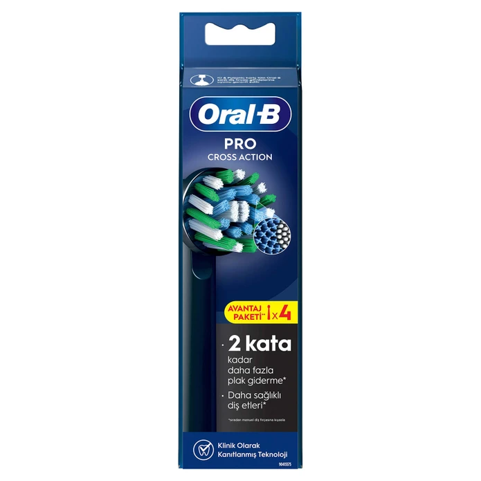 Oral B Pro Cross Action 4'lü Diş Fırçası Yedek Başlığı EB50 Siyah