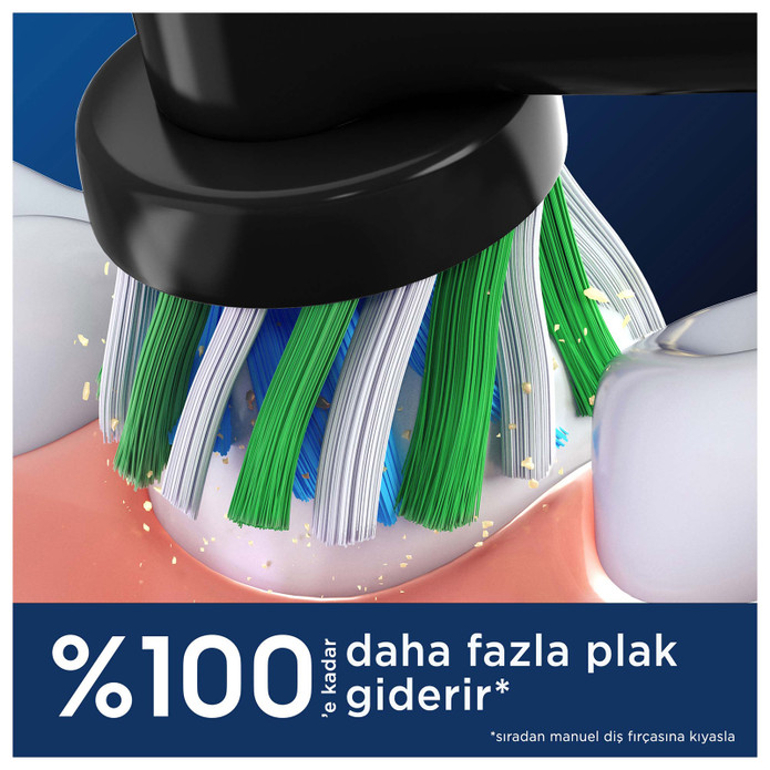 Oral B Pro Cross Action 4'lü Diş Fırçası Yedek Başlığı EB50 Siyah