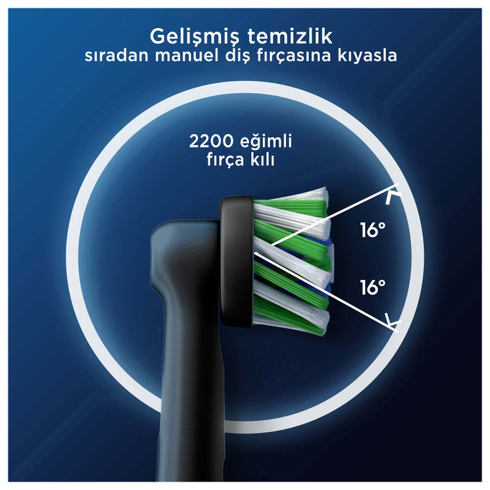 Oral B Pro Cross Action 4'lü Diş Fırçası Yedek Başlığı EB50 Siyah