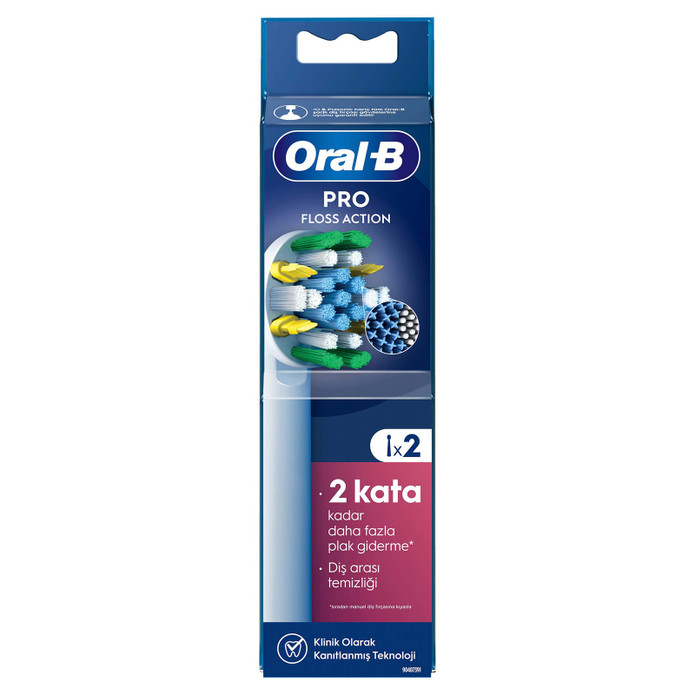 Oral B Floss Action 2'li Diş Fırçası Yedek Başlığı EB25 Beyaz