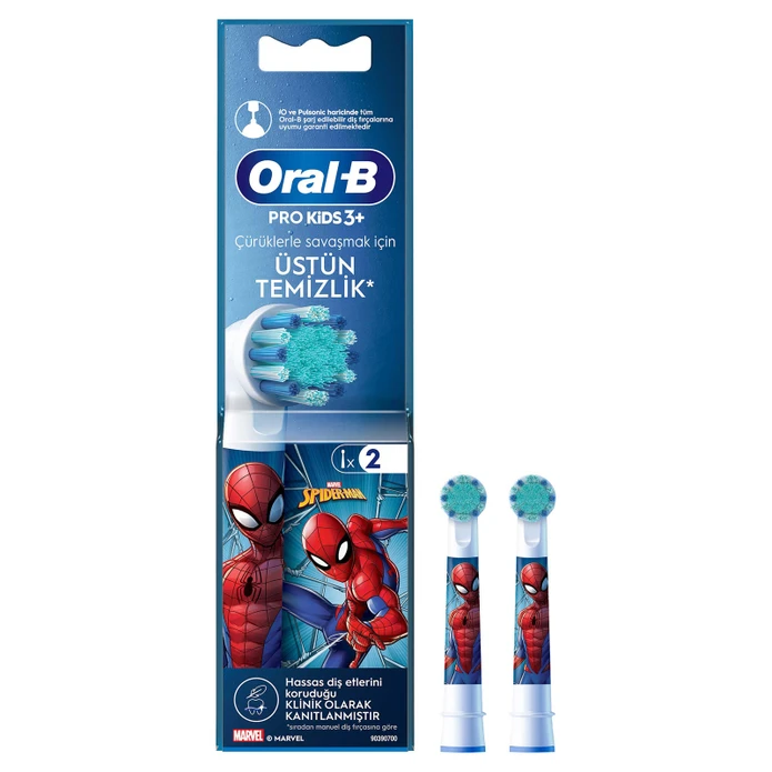 Oral B Pro Kids 2'li Spiderman Şarjlı Diş Fırçası Yedek Başlığı