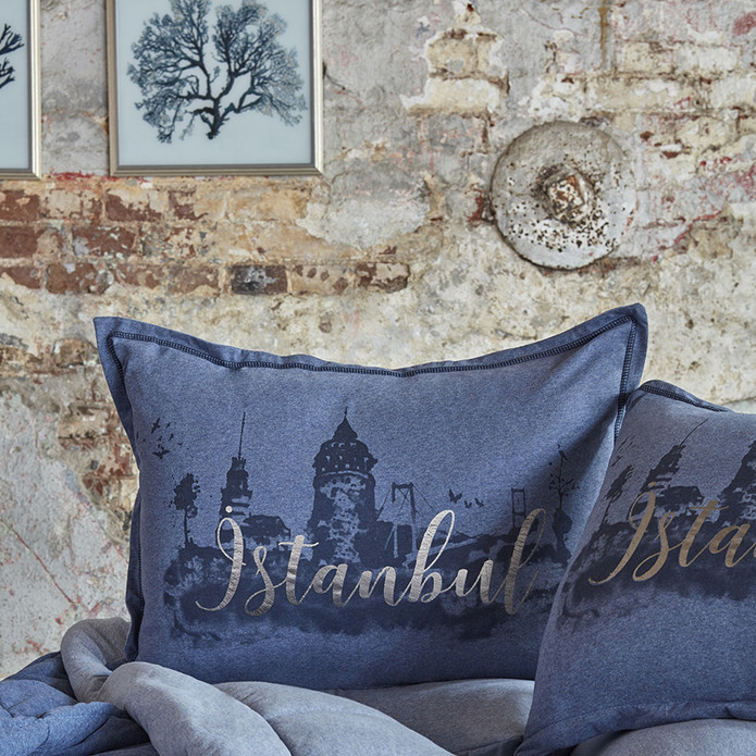 Karaca Home İstanbul İndigo Tek Kişilik Cotton Comfort Uyku Seti