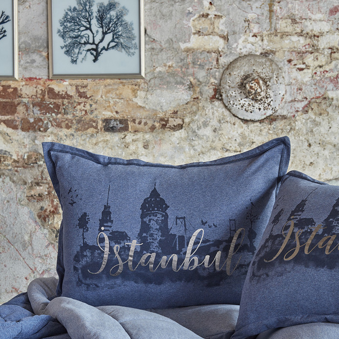 Karaca Home İstanbul İndigo Çift Kişilik Cotton Comfort Uyku Seti