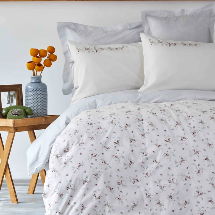 Karaca Home Nelya Nar Çiçeği Ranforce 220x240 cm Nevresim Takımı