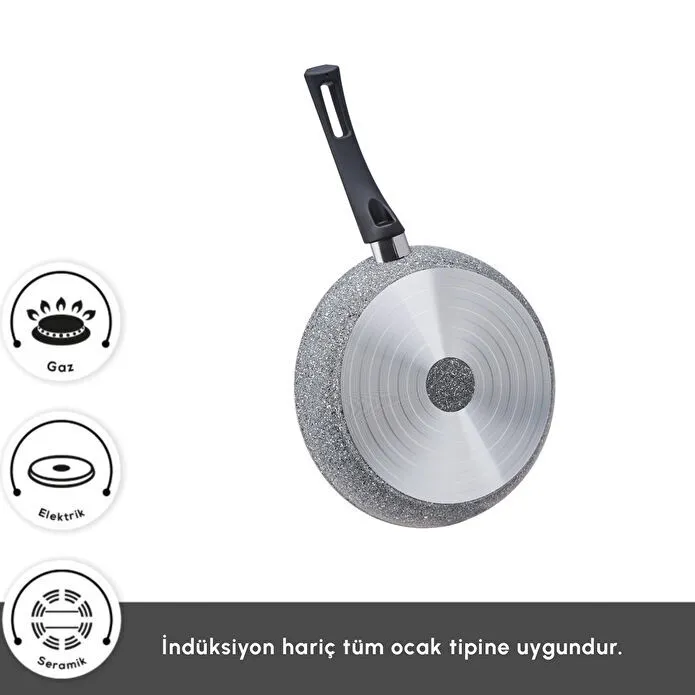 Karaca Gris Biogranit 7 Parça Tencere Seti Gri