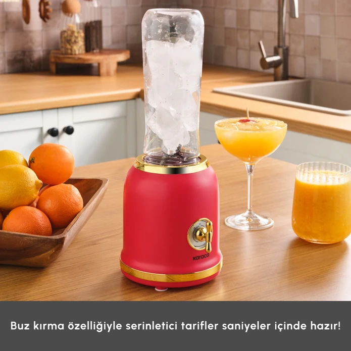Karaca Retro Personal Kişisel Smoothie Blender Red