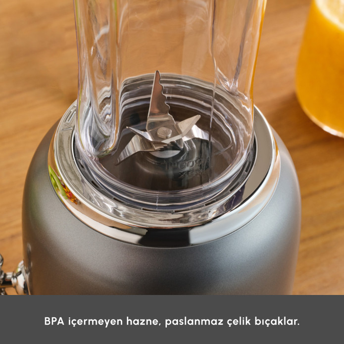 Karaca Retro Personal Kişisel Smoothie Blender Grey