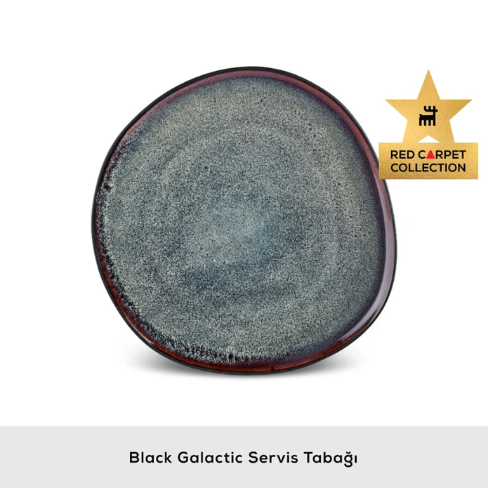Karaca Red Carpet Collection Black Galactic Servis Tabağı 27 cm